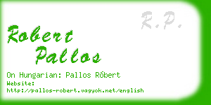robert pallos business card